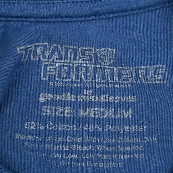 2 for $25 Blue Transformers 90’s 80’s style graphic t shirt size medium - Picture 3 of 3
